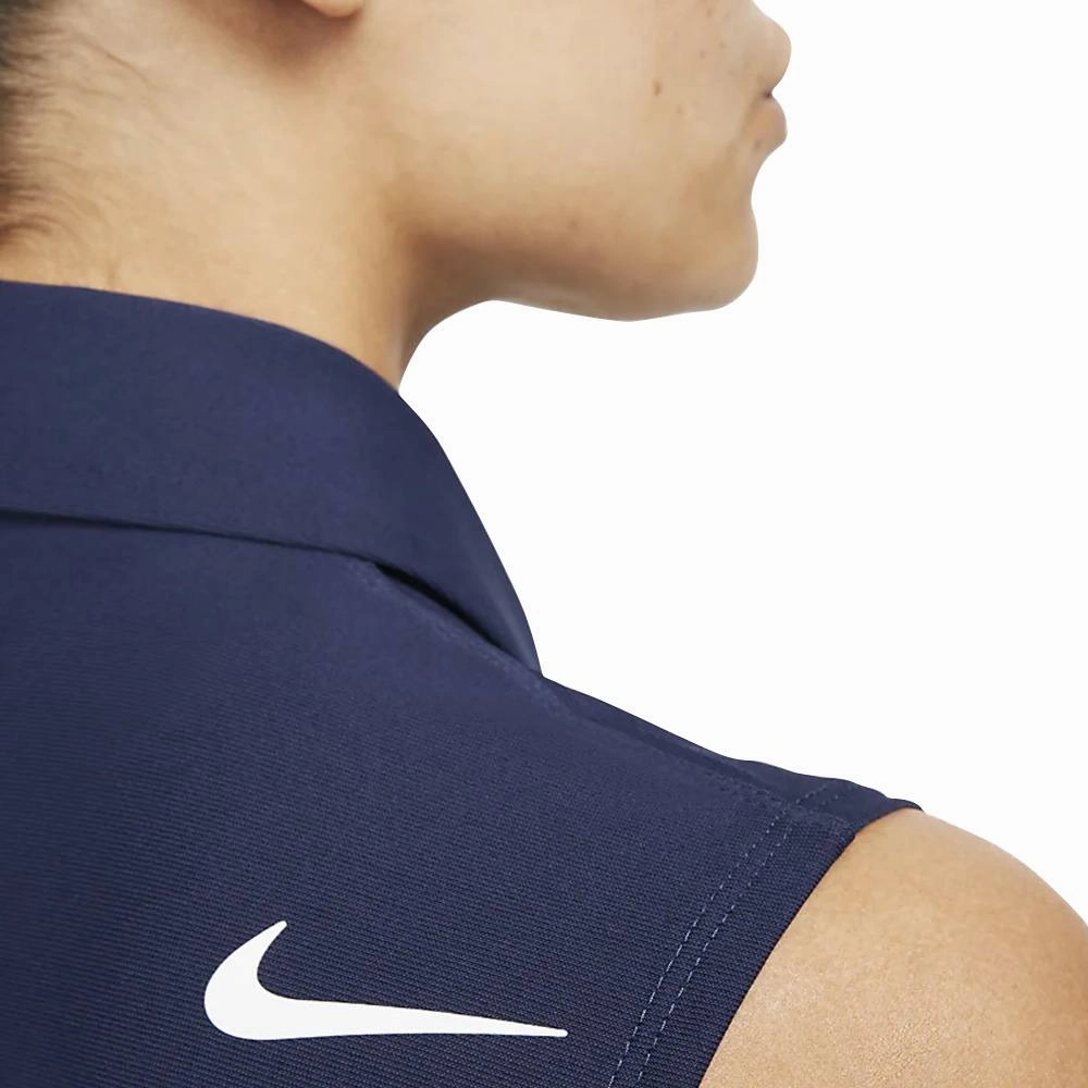 Nike Dri-FIT ADV Tour Sleeveless Golf Polo Midnight Navy/White - SS23 Women