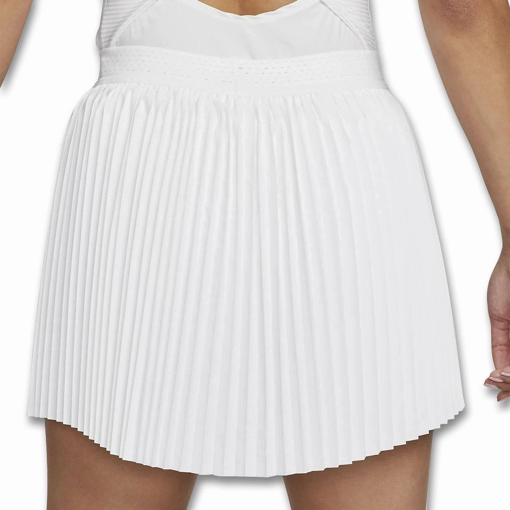 Nike Dri-FIT Advantage Pleated Tennis Golf Skirt White/Black - SS23 Women