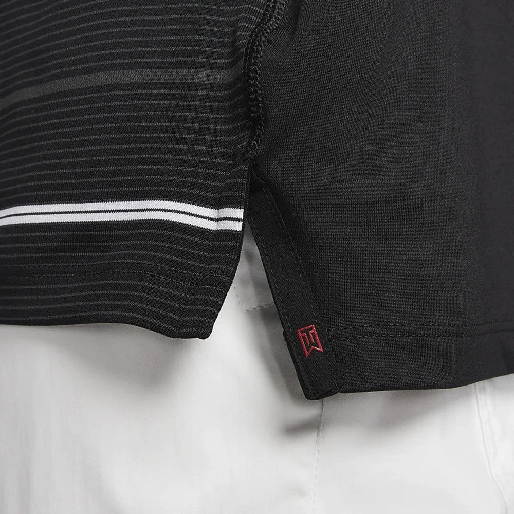 Nike Dri-FIT Tiger Woods Striped Golf Polo Black/Anthracite/White - SS23 Men