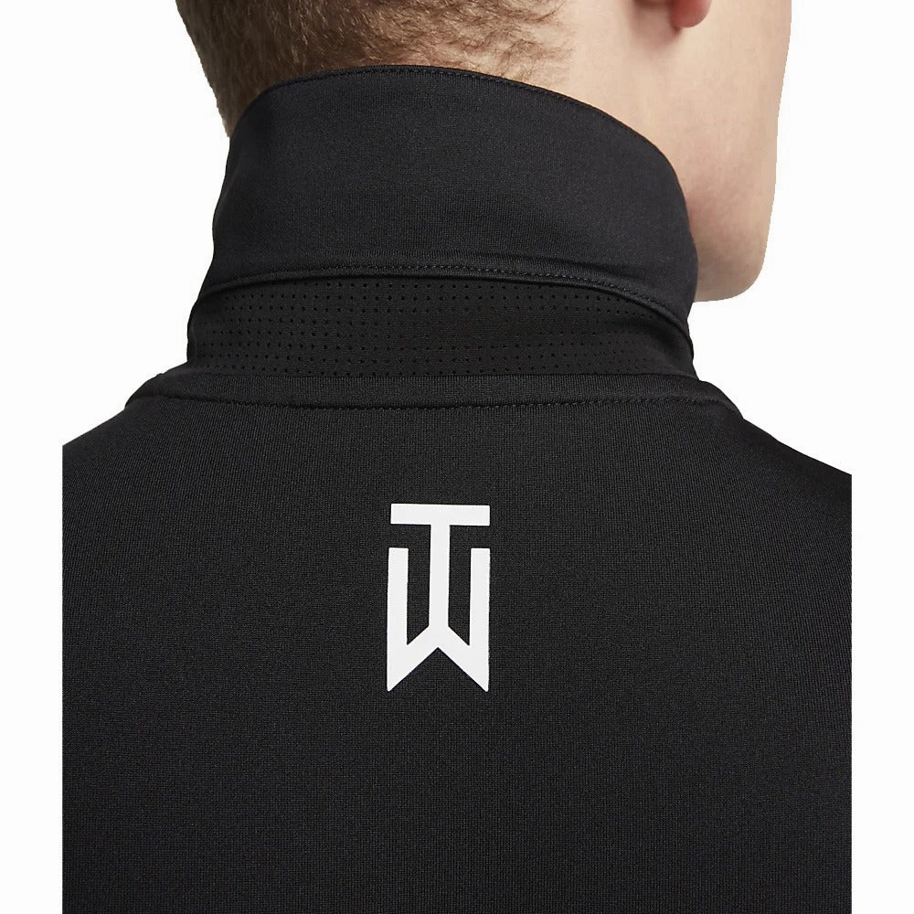 Nike Dri-FIT Tiger Woods Striped Golf Polo Black/Anthracite/White - SS23 Men