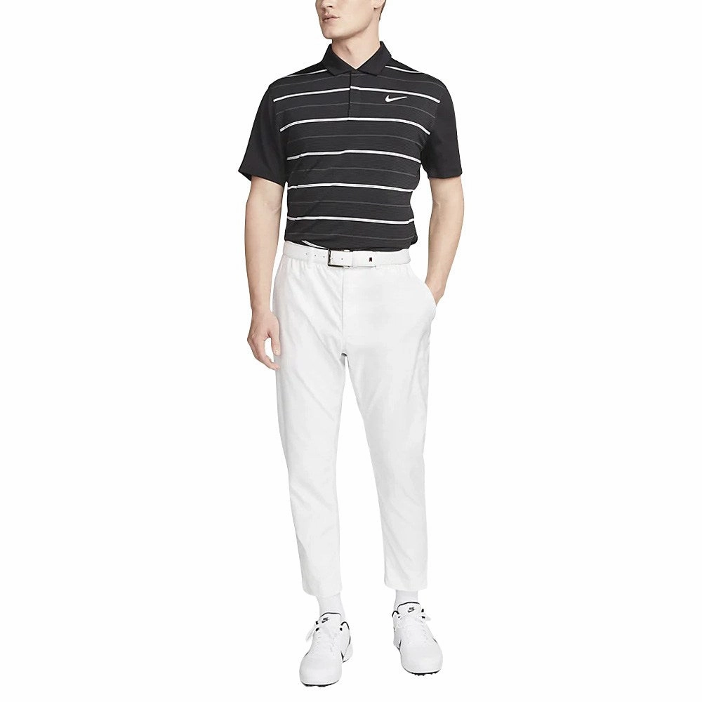 Nike Dri-FIT Tiger Woods Striped Golf Polo Black/Anthracite/White - SS23 Men