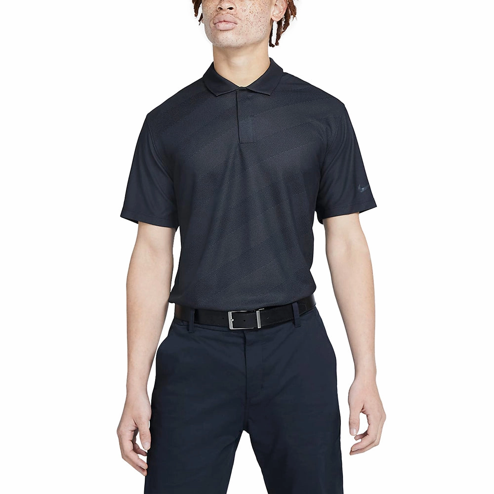 Nike Dri-FIT Tiger Woods Striped Golf Polo Dark Smoke Gray - SP21 Men
