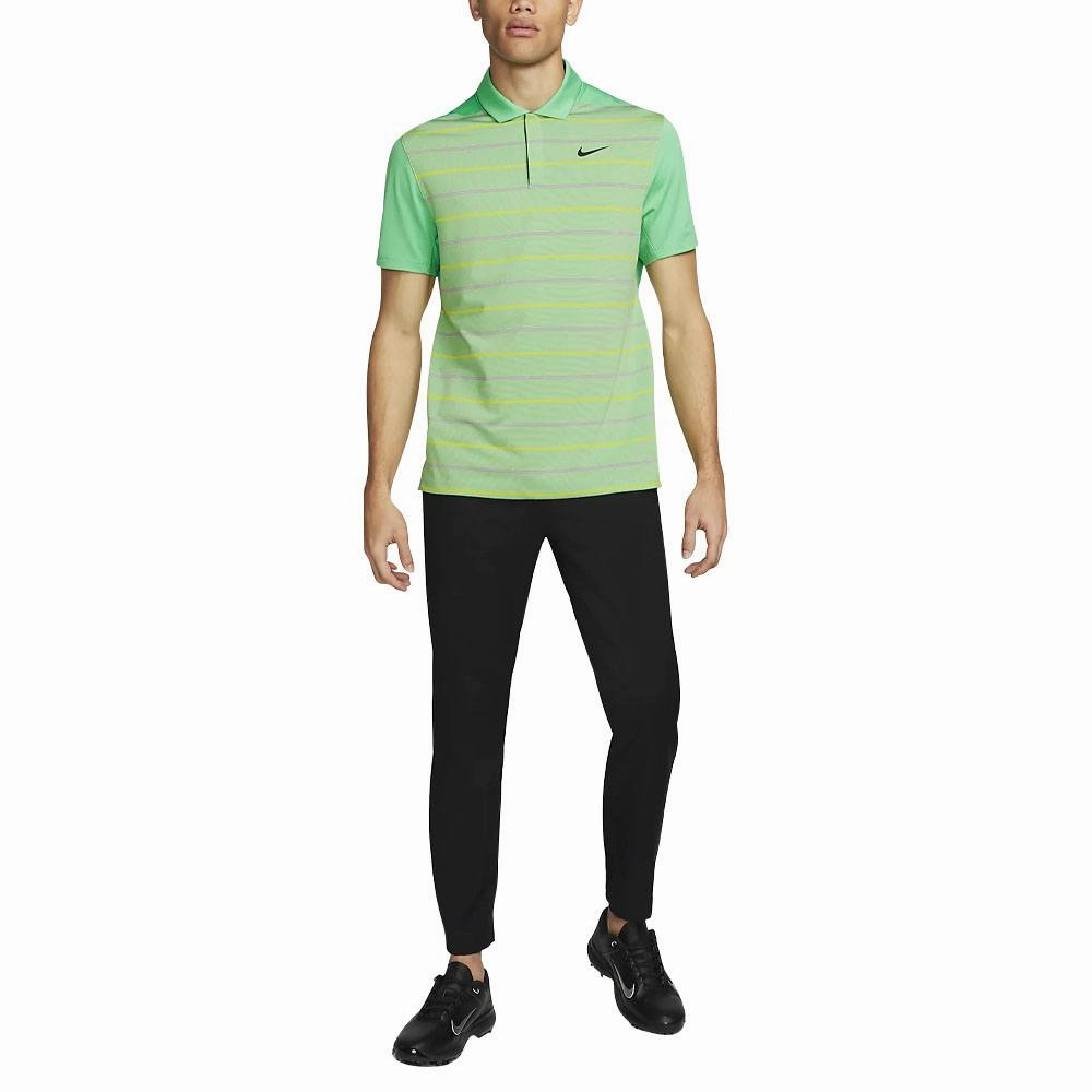 Nike Dri-FIT Tiger Woods Striped Golf Polo Spring Green/Ashen Slate/Black - SS23 Men