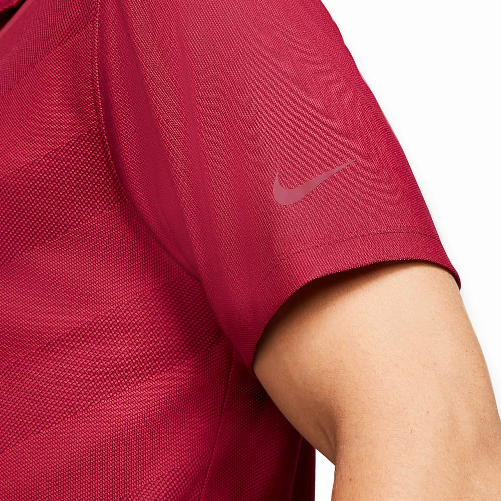 Nike Dri-FIT Tiger Woods Striped Golf Polo Team Red - SP21 Men