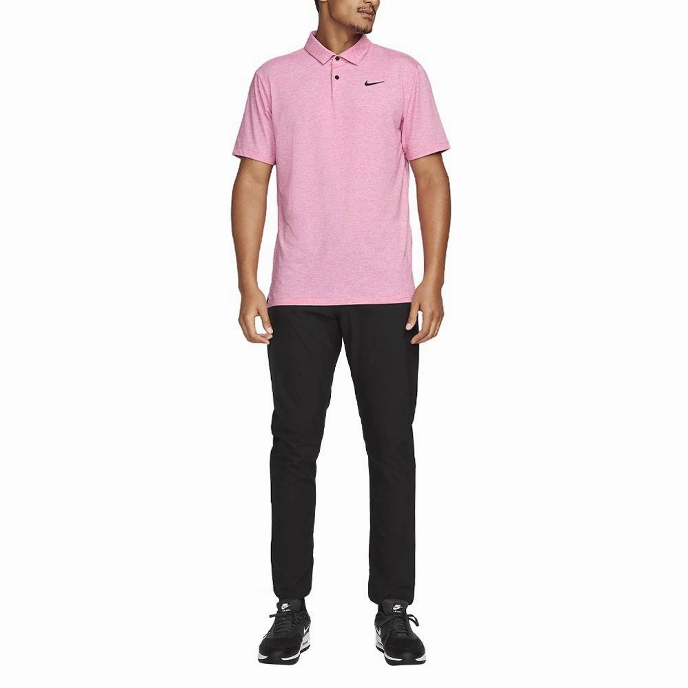 Nike Dri-FIT Tour Heather Golf Polo Fireberry/Black - SS23 Men