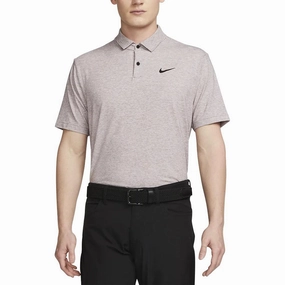 Nike Dri-FIT Tour Heather Golf Polo Plum Eclipse/Black - SS23 Men
