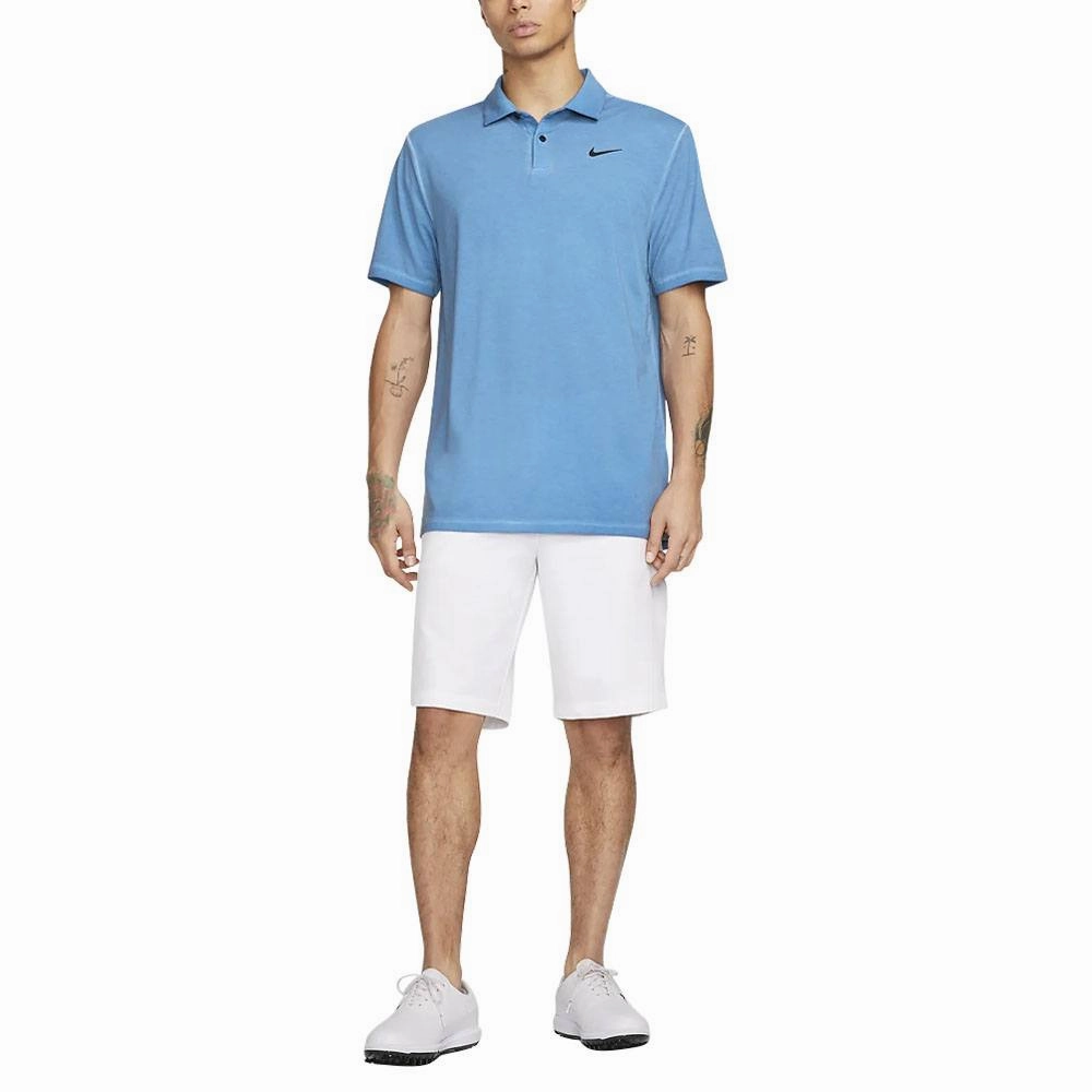 Nike Dri-FIT Tour Washed Golf Polo Blue Void/Black - SS23 Men
