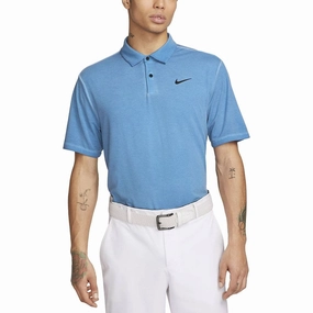 Nike Dri-FIT Tour Washed Golf Polo Blue Void/Black - SS23 Men