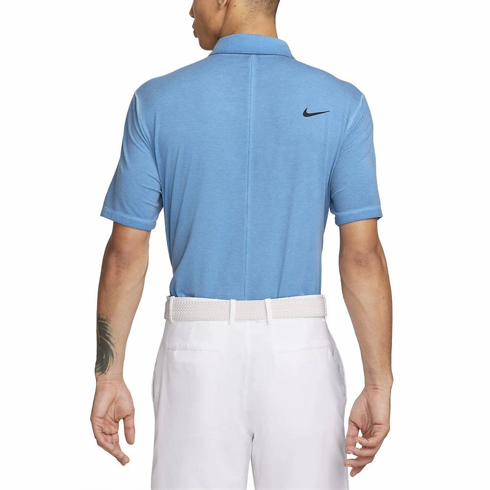 Nike Dri-FIT Tour Washed Golf Polo Blue Void/Black - SS23 Men