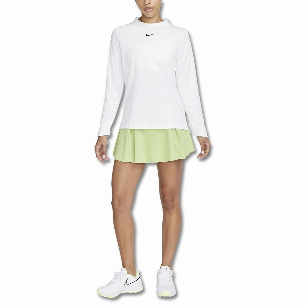 Nike Dri-FIT UV Advantage Crew Golf Mock White/Black - FW23 Women