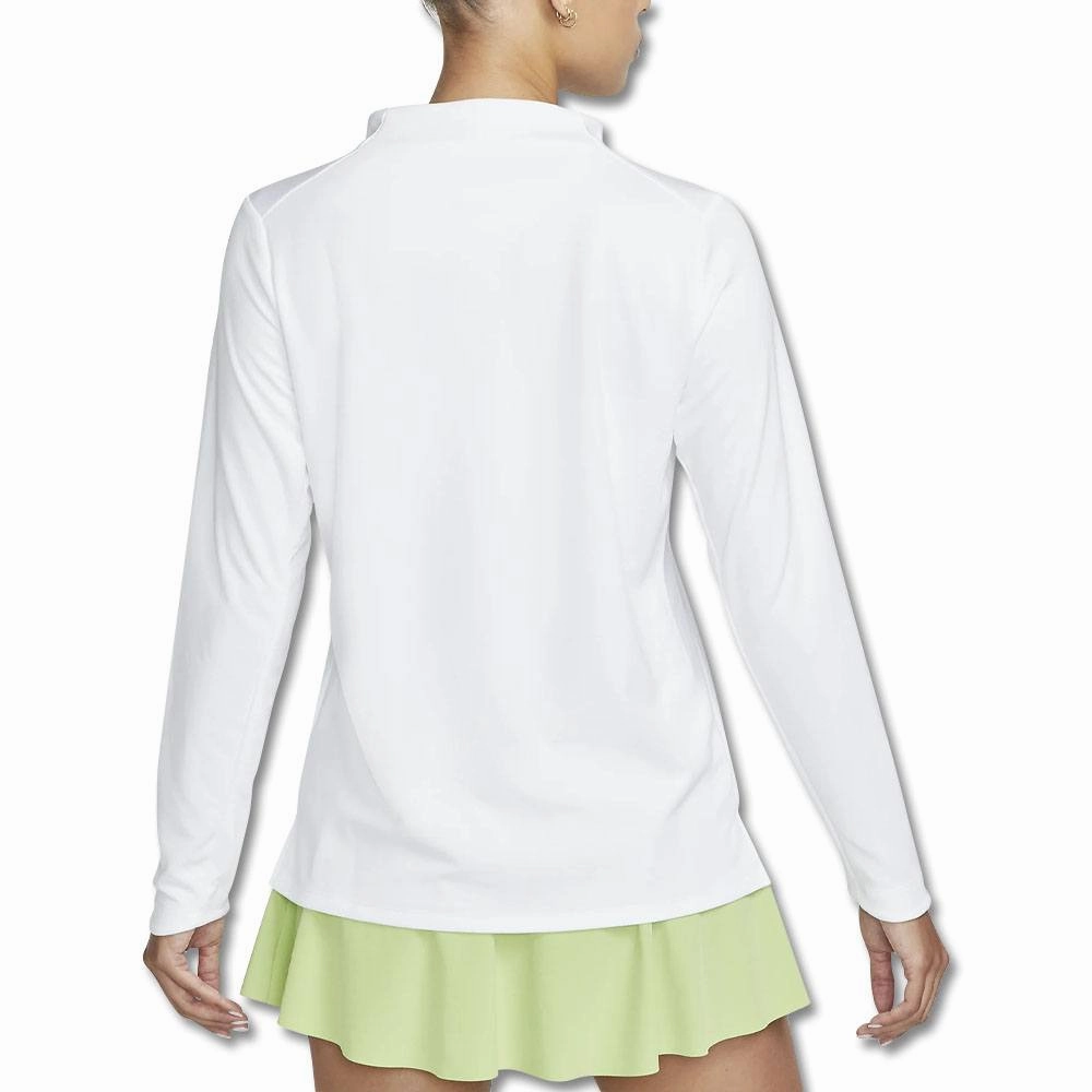 Nike Dri-FIT UV Advantage Crew Golf Mock White/Black - FW23 Women