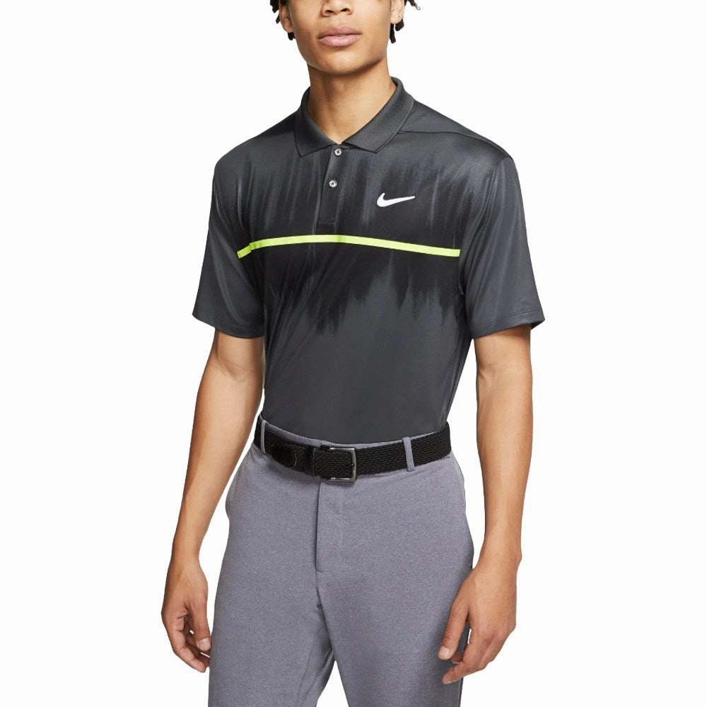Nike Dri-FIT Vapor Fog Print Golf Polo Dark Smoke Gray/Black - FW20 Men