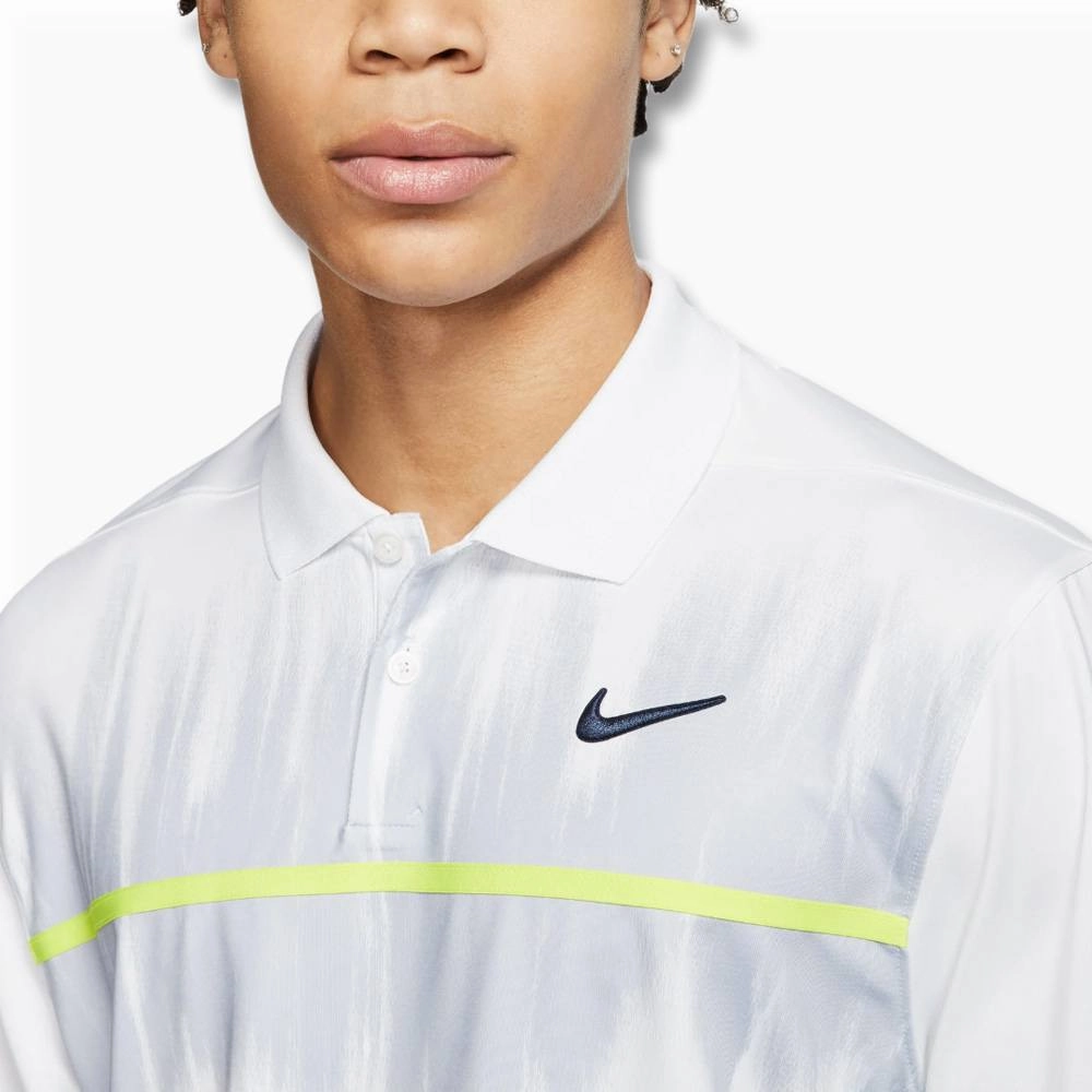 Nike Dri-FIT Vapor Fog Print Golf Polo White/Sky Gray - FW20 Men