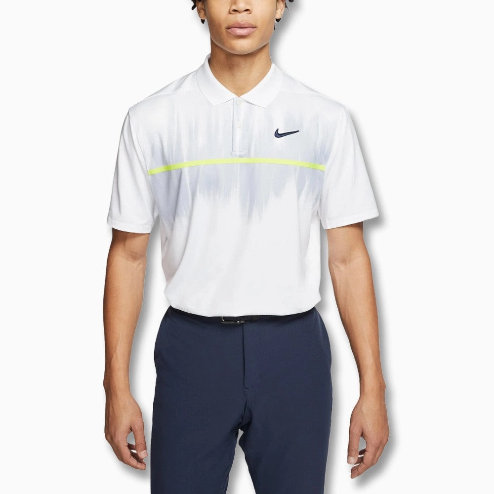 Nike Dri-FIT Vapor Fog Print Golf Polo White/Sky Gray - FW20 Men