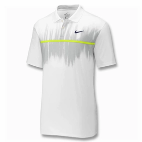 Nike Dri-FIT Vapor Fog Print Golf Polo White/Sky Gray - FW20 Men