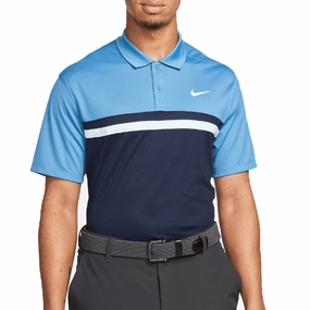 Nike Dri-FIT Victory Color-Blocked Golf Polo Dutch Blue/Obsidian/Mint Foam - SS22 Men