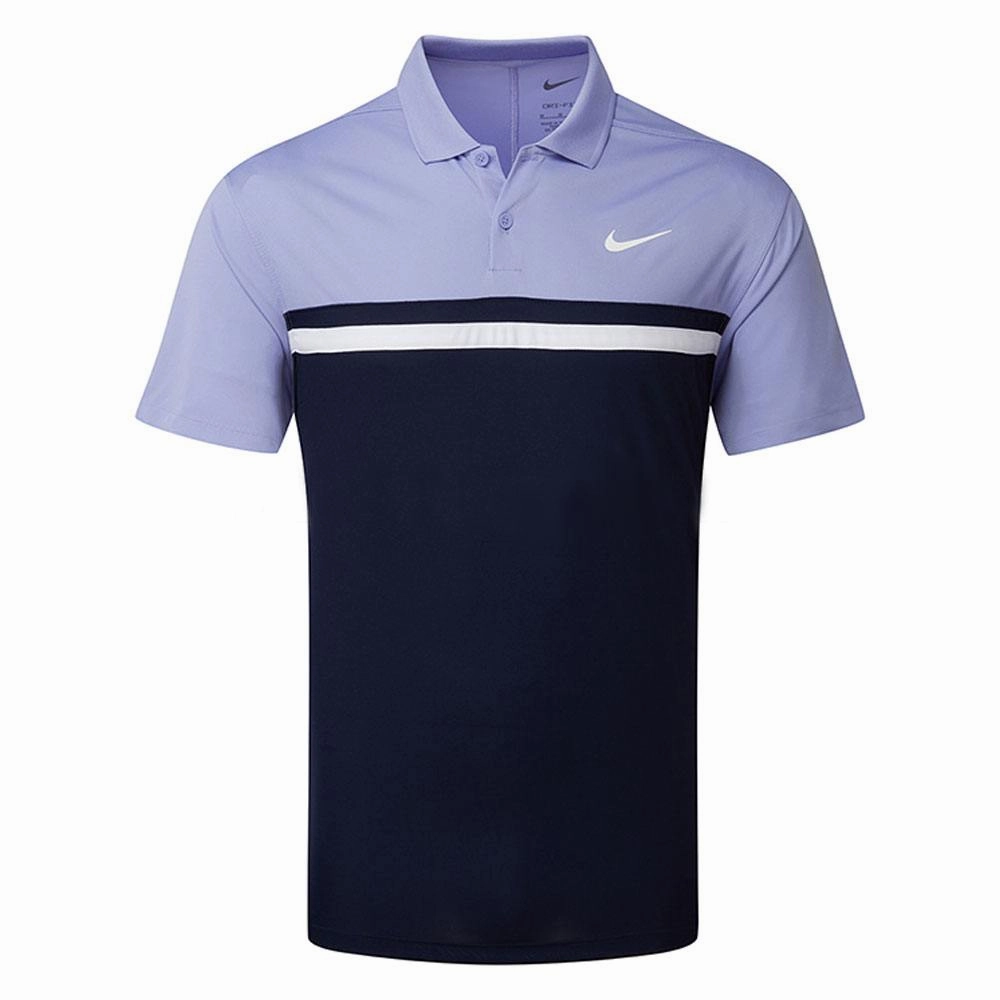 Nike Dri-FIT Victory Color-Blocked Golf Polo Light Thistle/Obsidian/White - SS22 Men