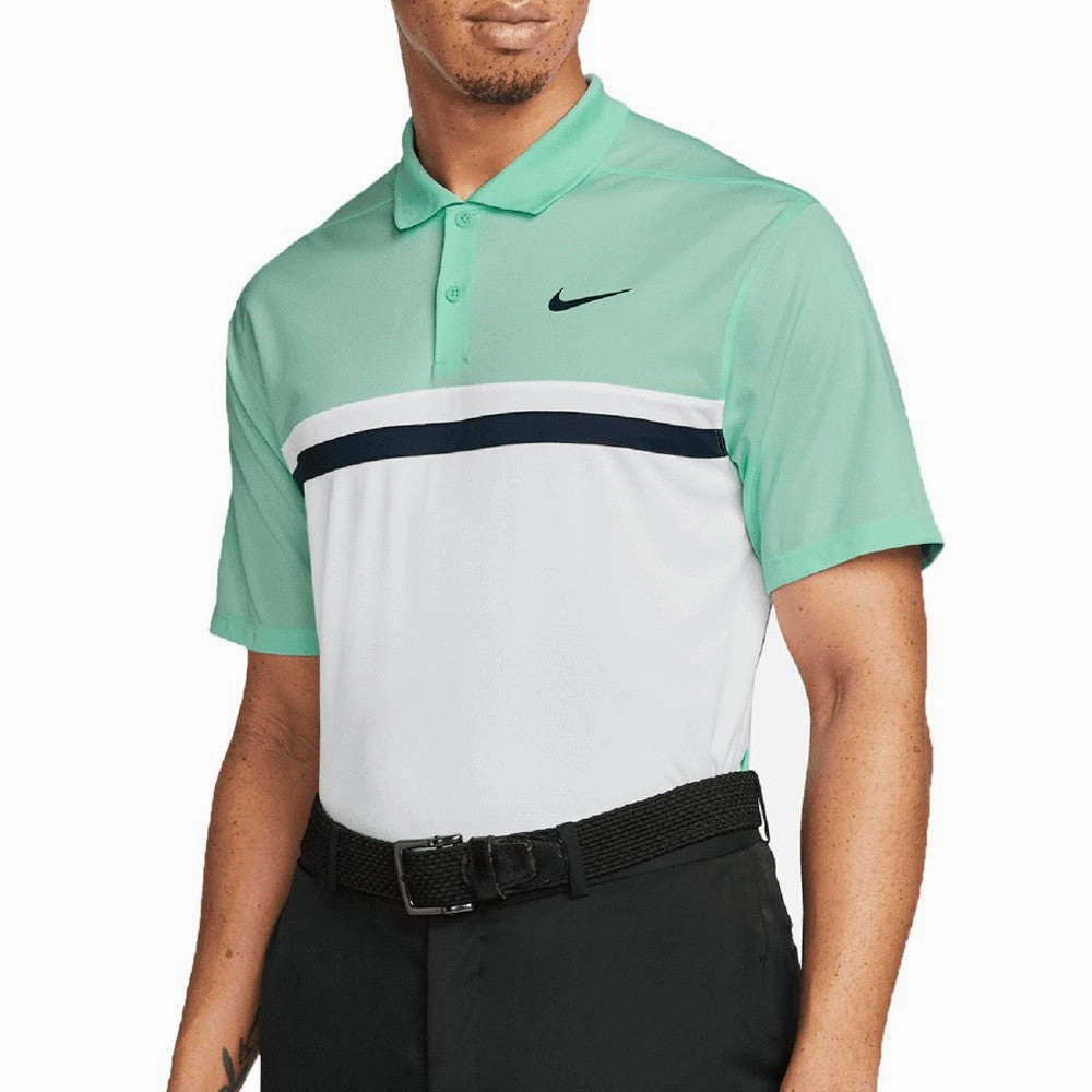 Nike Dri-FIT Victory Color-Blocked Golf Polo Mint Foam/White/Obsidian - SS22 Men