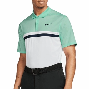 Nike Dri-FIT Victory Color-Blocked Golf Polo Mint Foam/White/Obsidian - SS22 Men
