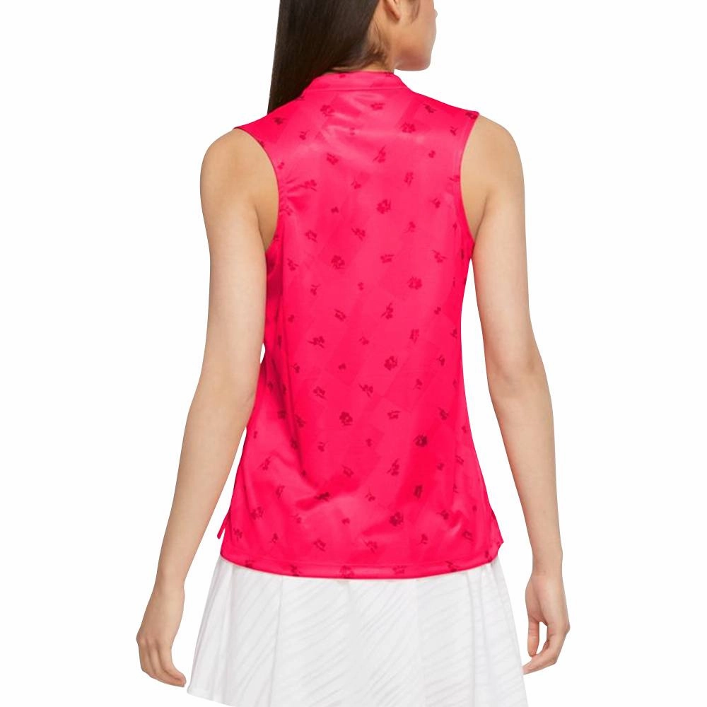 Nike Dri-FIT Victory Printed Golf Polo Bright Crimson/Very Berry - SS21 Women