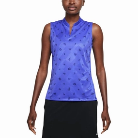 Nike Dri-FIT Victory Printed Golf Polo Sapphire/Dark Purple Dust - SS21 Women