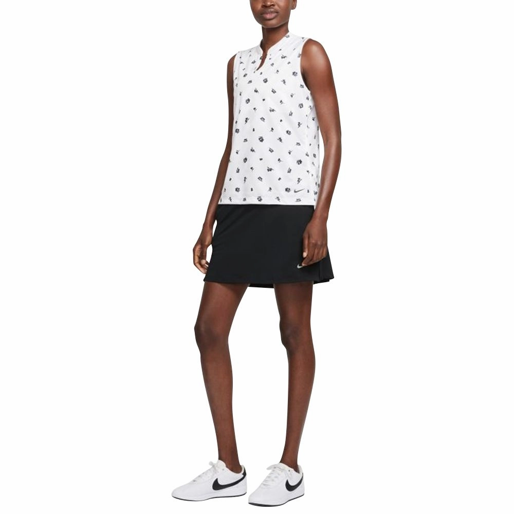 Nike Dri-FIT Victory Printed Golf Polo White/Black - SS21 Women