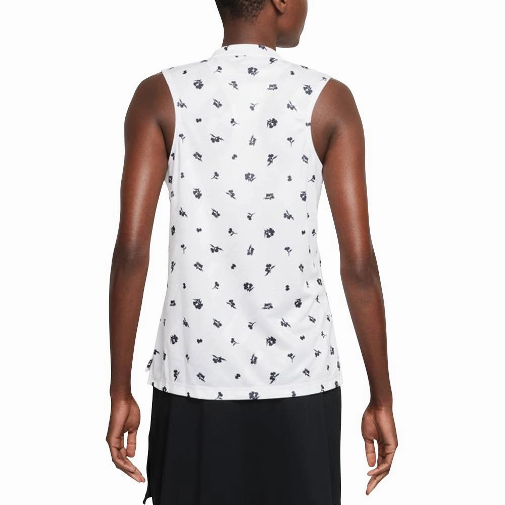 Nike Dri-FIT Victory Printed Golf Polo White/Black - SS21 Women