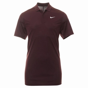 Nike Dri-FIT Victory Solid Golf Polo Burgundy Crush/White - SS23 Men