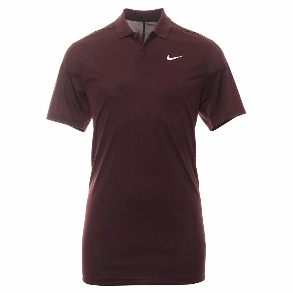 Nike Dri-FIT Victory Solid Golf Polo Burgundy Crush/White - SS23 Men