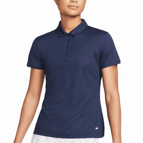 Nike Dri-FIT Victory Solid Golf Polo College Navy/White - SS23 Women