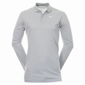 Nike Dri-FIT Victory Solid Golf Polo Light Smoke Gray/White - FA24 Men