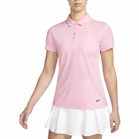 Nike Dri-FIT Victory Solid Golf Polo Med Soft Pink/Black - SS23 Women