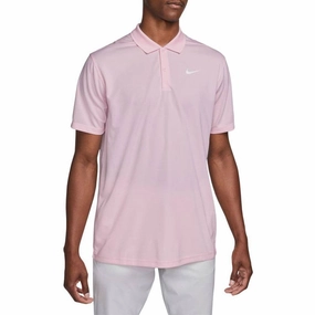 Nike Dri-FIT Victory Solid Golf Polo Pink Foam/White - SS23 Men