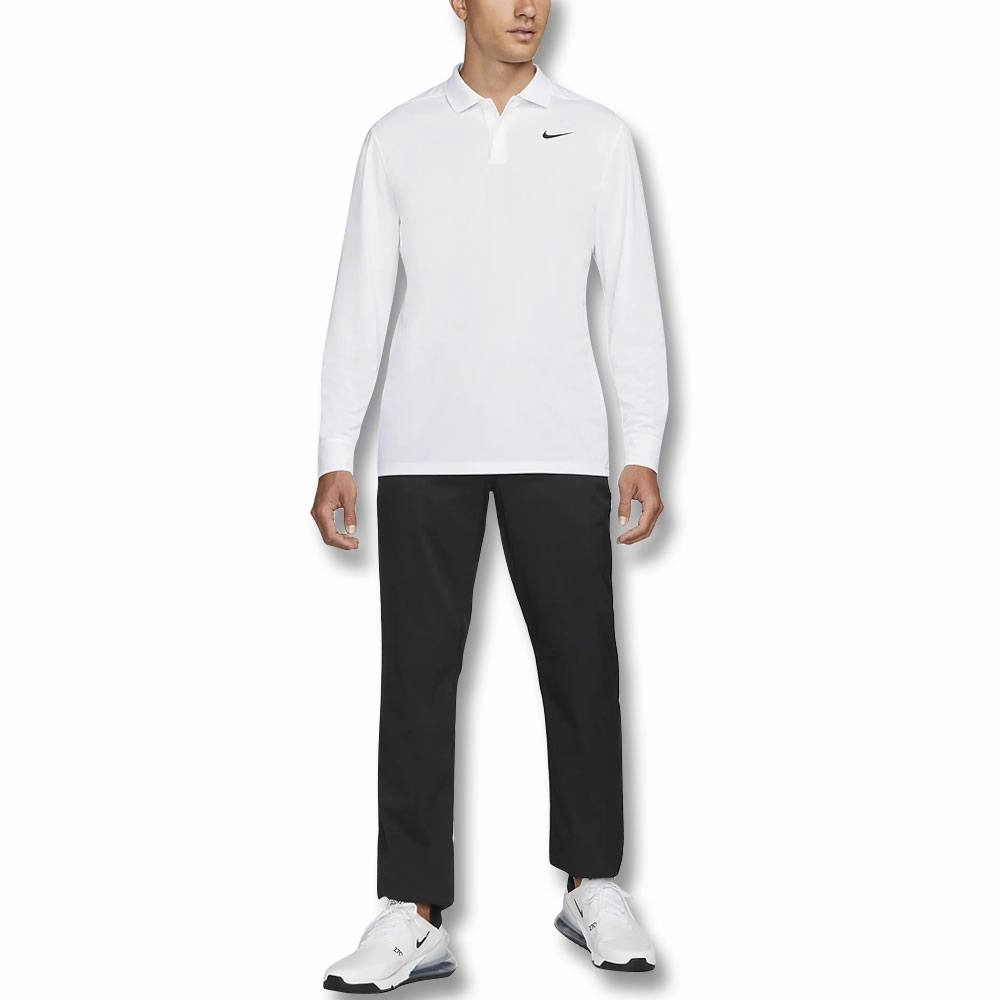 Nike Dri-FIT Victory Solid Golf Polo White/Black - FA24 Men