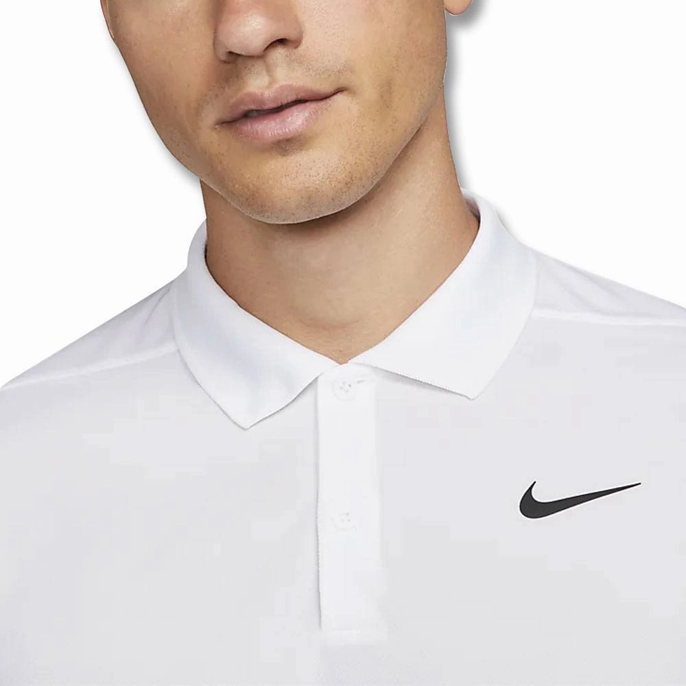 Nike Dri-FIT Victory Solid Golf Polo White/Black - FA24 Men