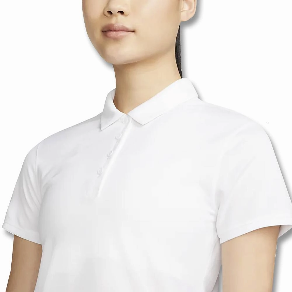 Nike Dri-FIT Victory Solid Golf Polo White/Black - SS23 Women