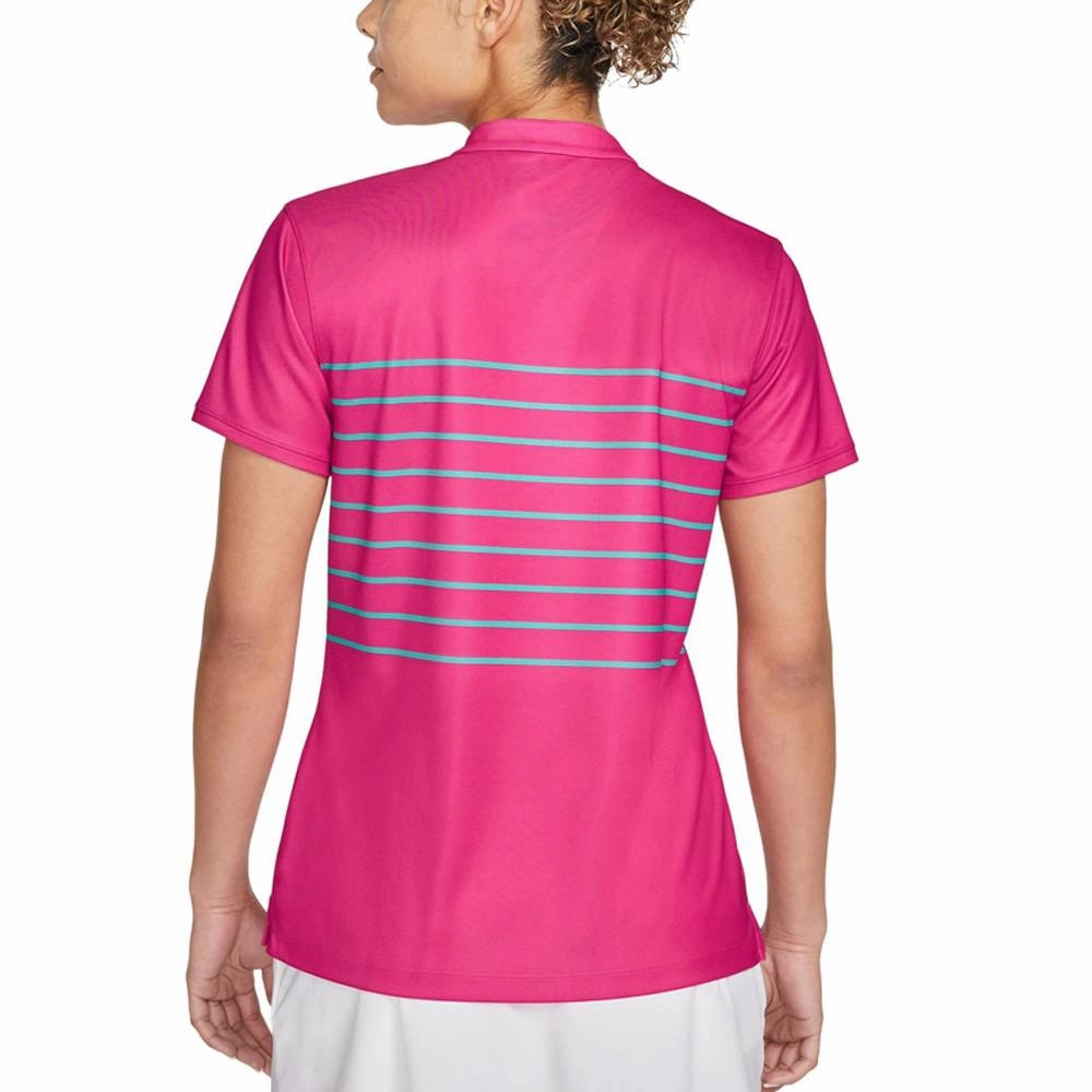 Nike Dri-FIT Victory Striped Golf Polo Active Pink/Washed Teal - SS22 Women