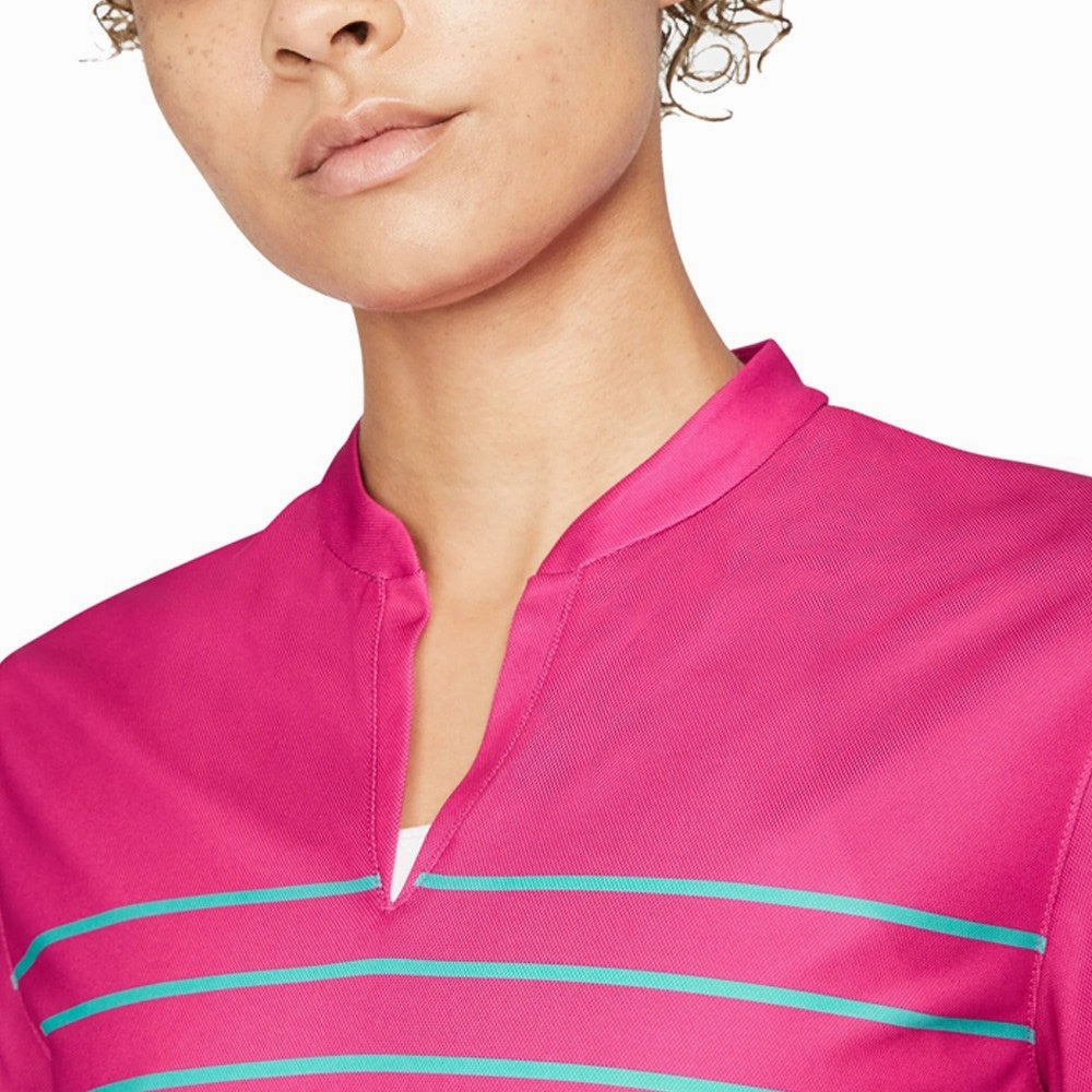 Nike Dri-FIT Victory Striped Golf Polo Active Pink/Washed Teal - SS22 Women
