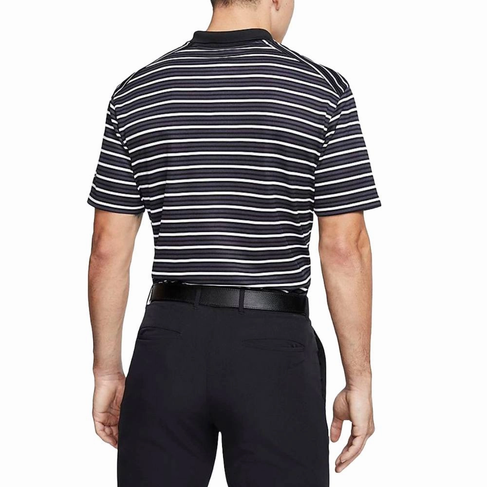 Nike Dri-FIT Victory Striped Golf Polo Black/Gridiron - FW20 Men