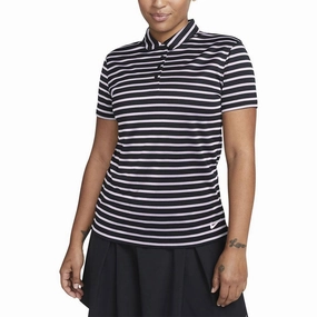 Nike Dri-FIT Victory Striped Golf Polo Black/White - SS23 Women