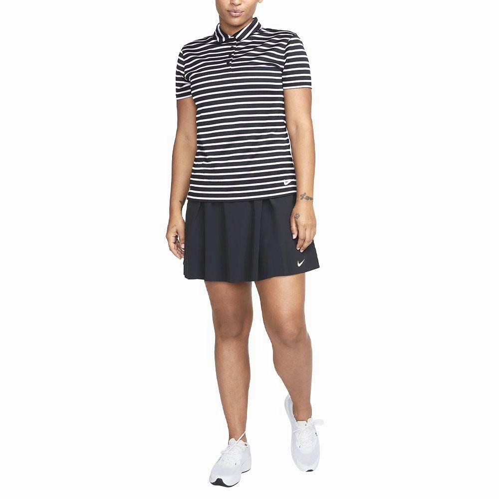 Nike Dri-FIT Victory Striped Golf Polo Black/White - SS23 Women