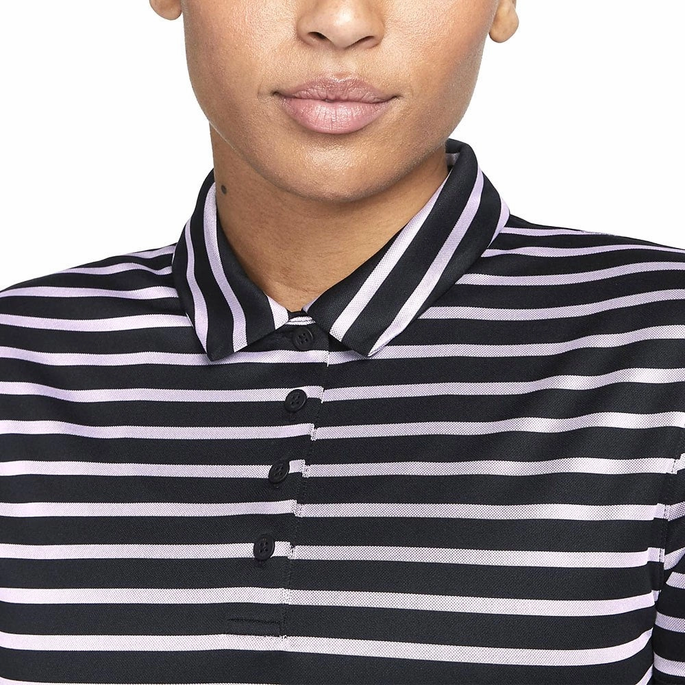 Nike Dri-FIT Victory Striped Golf Polo Black/White - SS23 Women