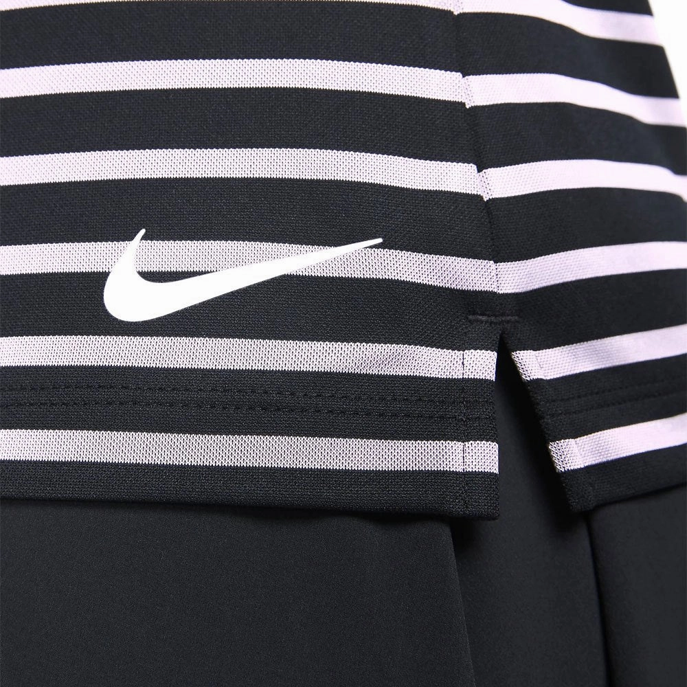 Nike Dri-FIT Victory Striped Golf Polo Black/White - SS23 Women