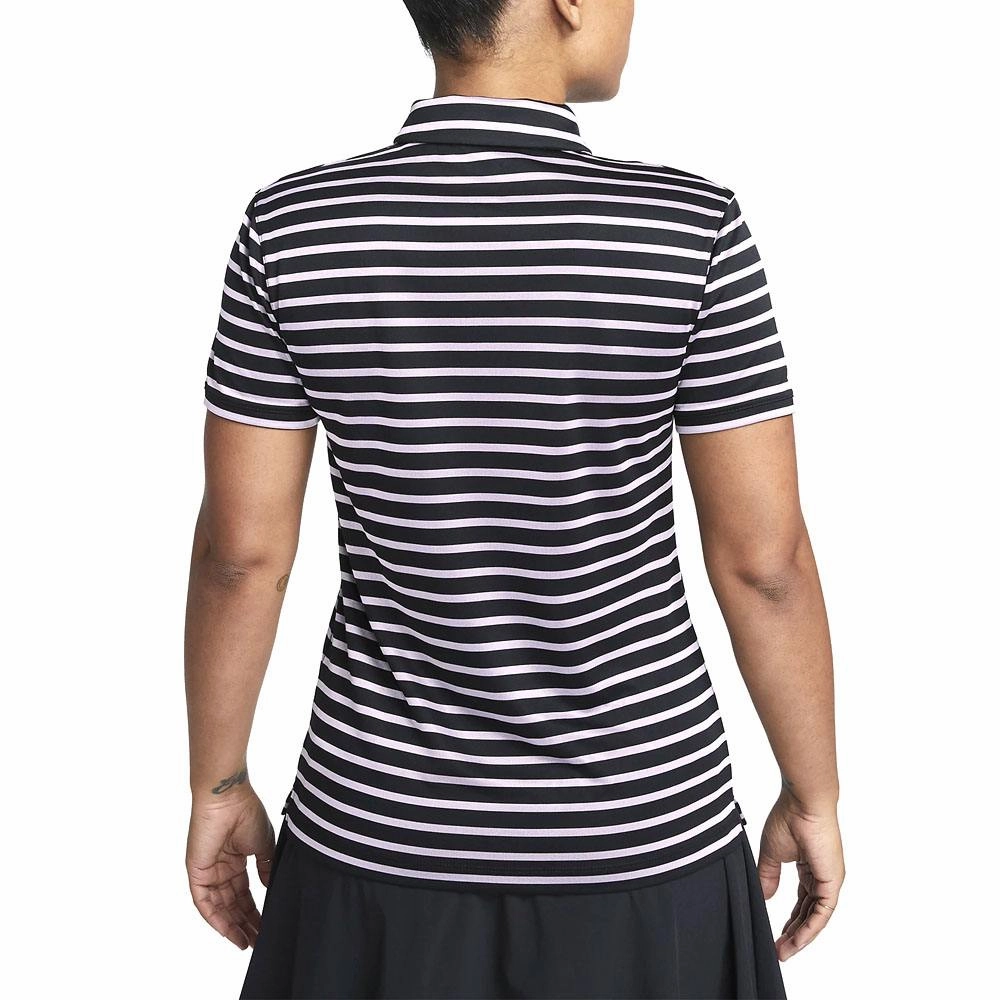 Nike Dri-FIT Victory Striped Golf Polo Black/White - SS23 Women