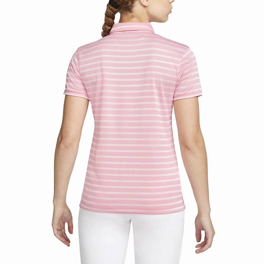 Nike Dri-FIT Victory Striped Golf Polo Med Soft Pink/Black - SS23 Women