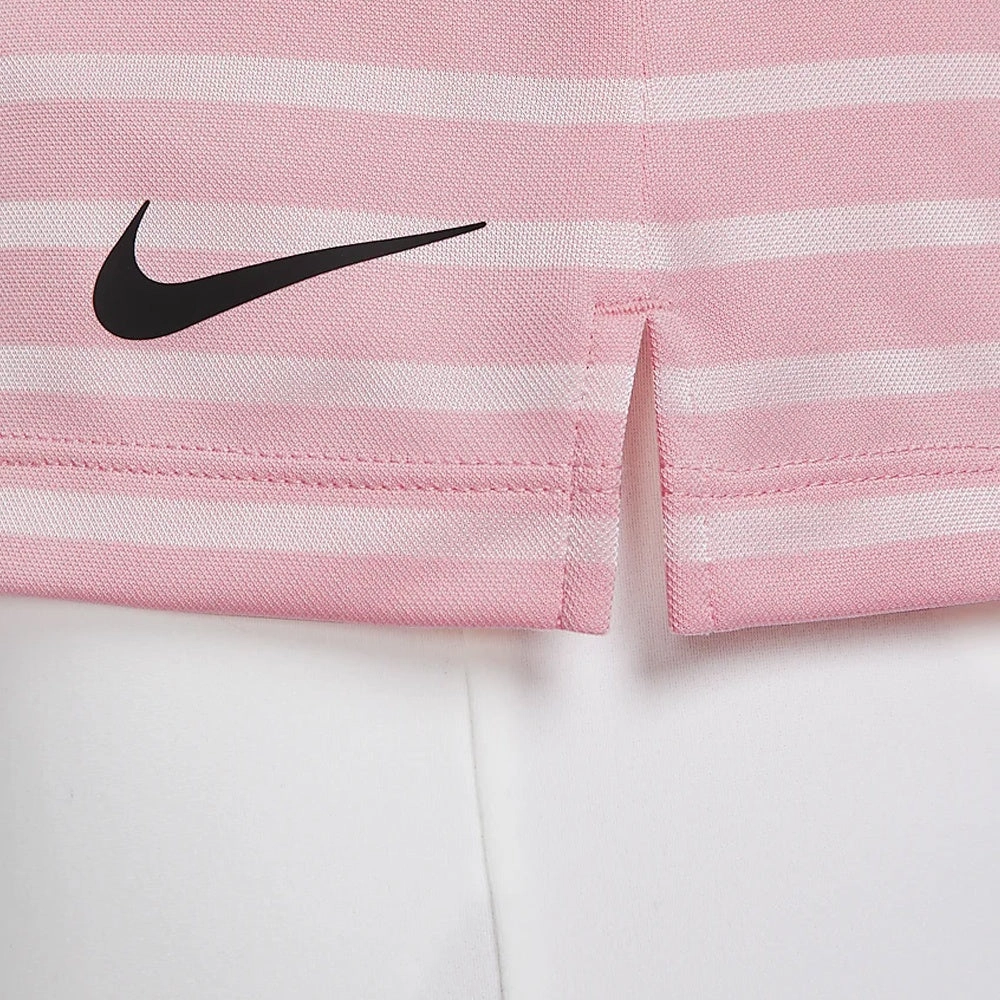 Nike Dri-FIT Victory Striped Golf Polo Med Soft Pink/Black - SS23 Women