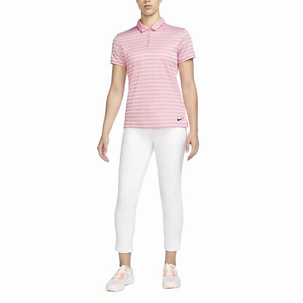 Nike Dri-FIT Victory Striped Golf Polo Med Soft Pink/Black - SS23 Women