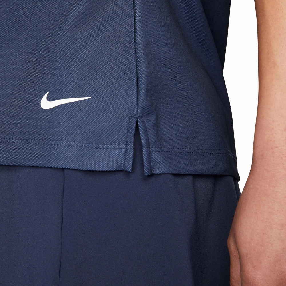 Nike Dri-FIT Victory Striped Golf Polo Obsidian/White - SS22 Women