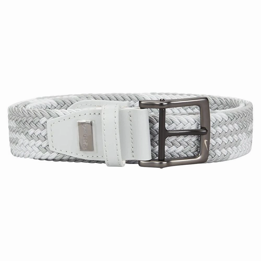 Nike G-Flex Stretch Woven Golf Belt White/Ash Gray - 24 Men