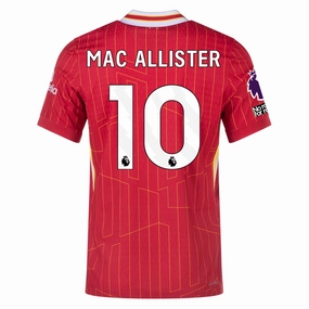 Nike Liverpool Match Authentic Alexis Mac Allister Home Jersey w/ EPL   No Room For Racism Patches 24/25 (Gym Red/Chrome Yellow)